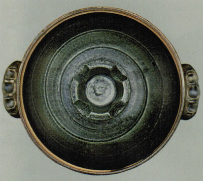 瑠璃釉　土鍋