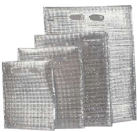 保冷・保温袋　アルバック平袋（持ち手付）　（５０枚入）　Ｓサイズ