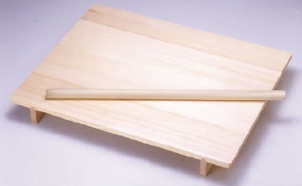 木製　のし板　めん棒付（桐材）　大