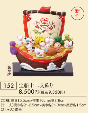 宝船十二支飾り