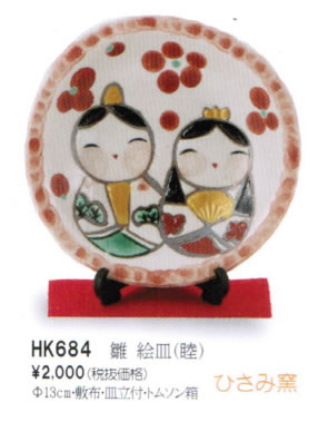 雛 絵皿(睦)