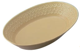 印花型 茶マット 楕円鉢