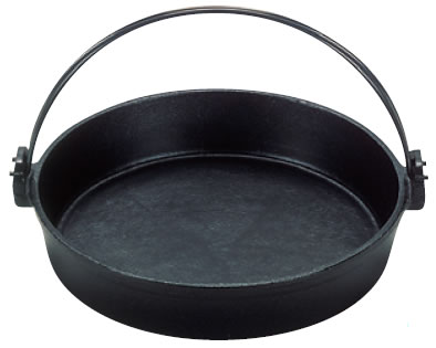 （Ｓ）鉄　すきやき鍋　ツル付（黒ぬり）　１５cm