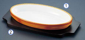 シェーンバルド オーバルグラタン皿 茶 ３０１１－２２Ｂ: 日光陶器店