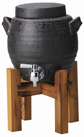 黒陶釉吹マルチサーバー（１．８リットル）（木台付）