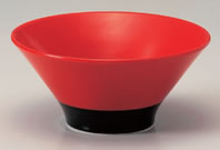 赤釉ハマ黒６．５麺鉢